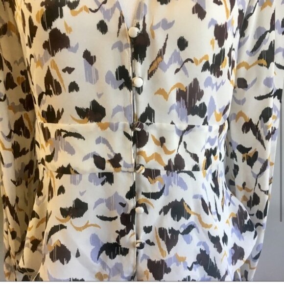 A  L  C Tessa 100 Silk Button Down Blouse Size 2 - Picture 9 of 9